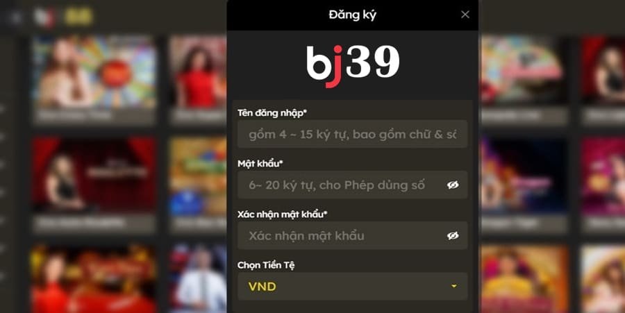 Đăng Ký Tài Khoản Bj39